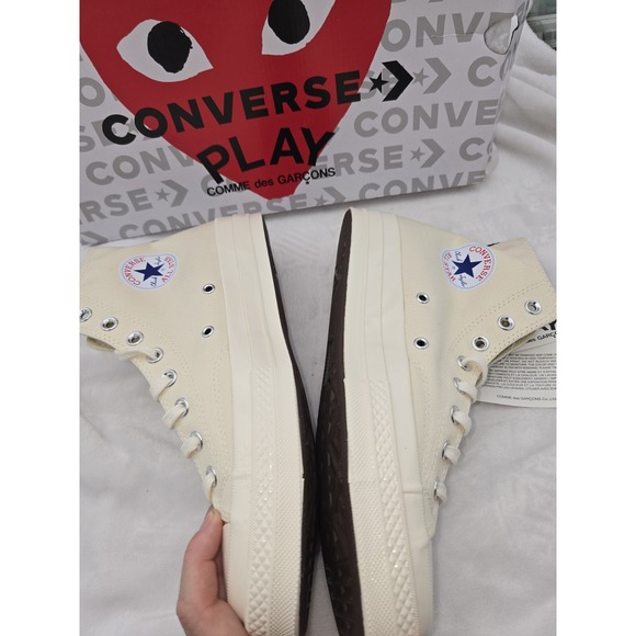 CdG PLAY x Converse Unisex Chuck Taylor All Star Peek-A-Boo High-Top Sneakers - Picture 4 of 9